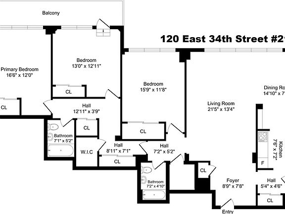 2nd image of 120 E 34th St APT 21F