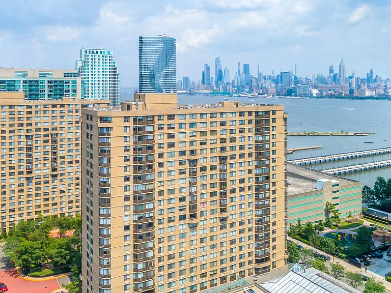 A striking aerial view of Waterside Square South, offering prime Newport living