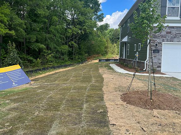 side yard and entrance