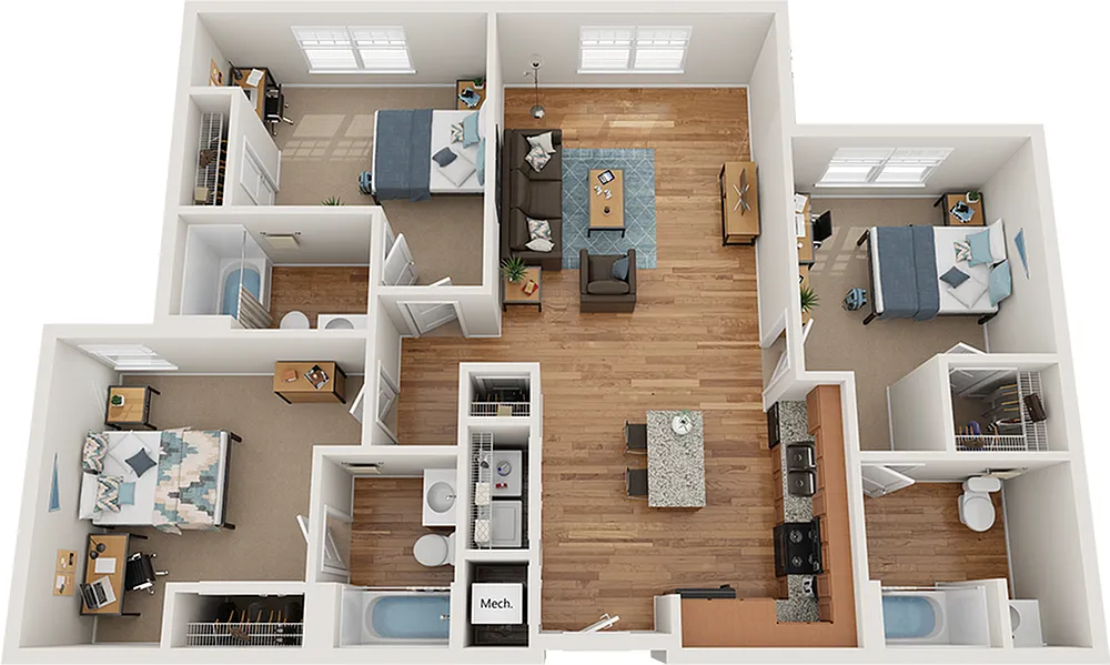 Floor plan 3x3 - Classic