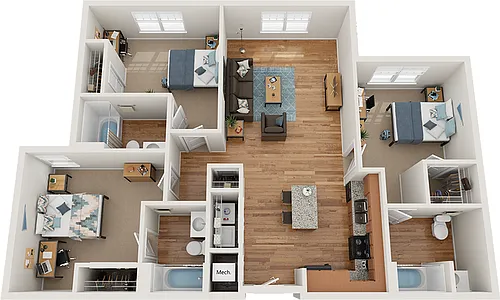 Floor plan 3x3 - Classic