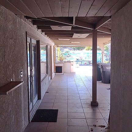 looking in from front gate