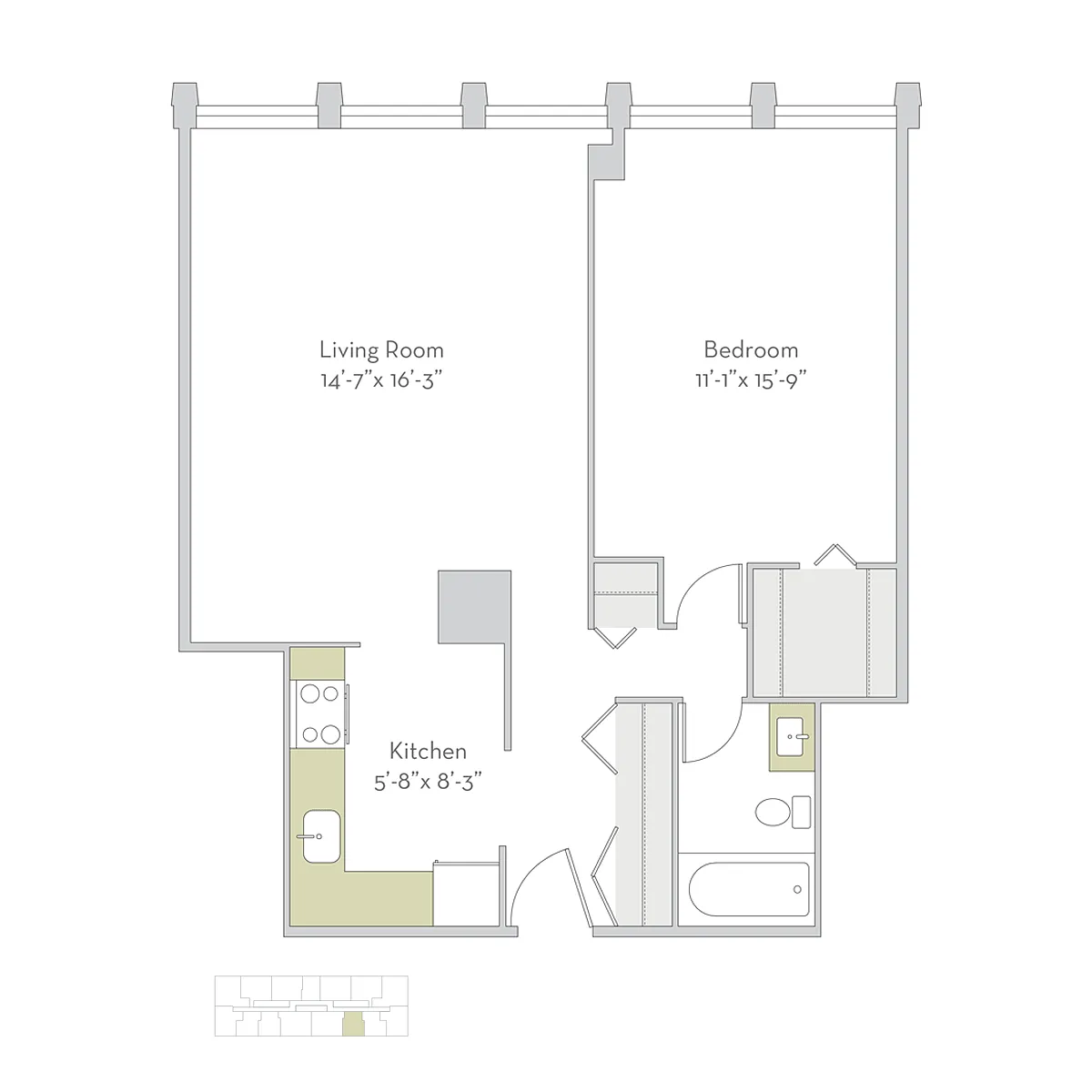 Floor plan 1bs11