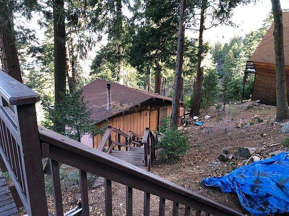 Stairs down to house