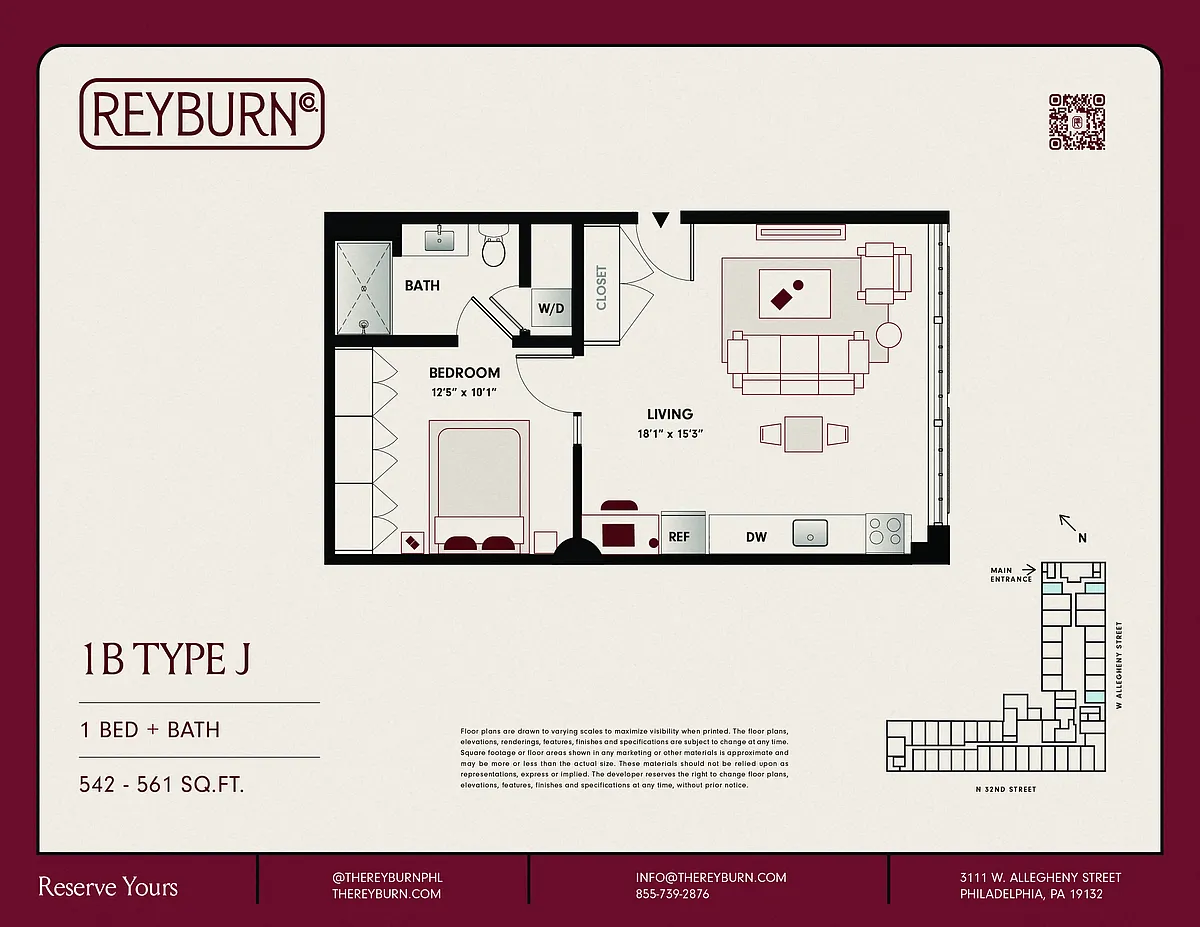 Floor plan 1B Type J
