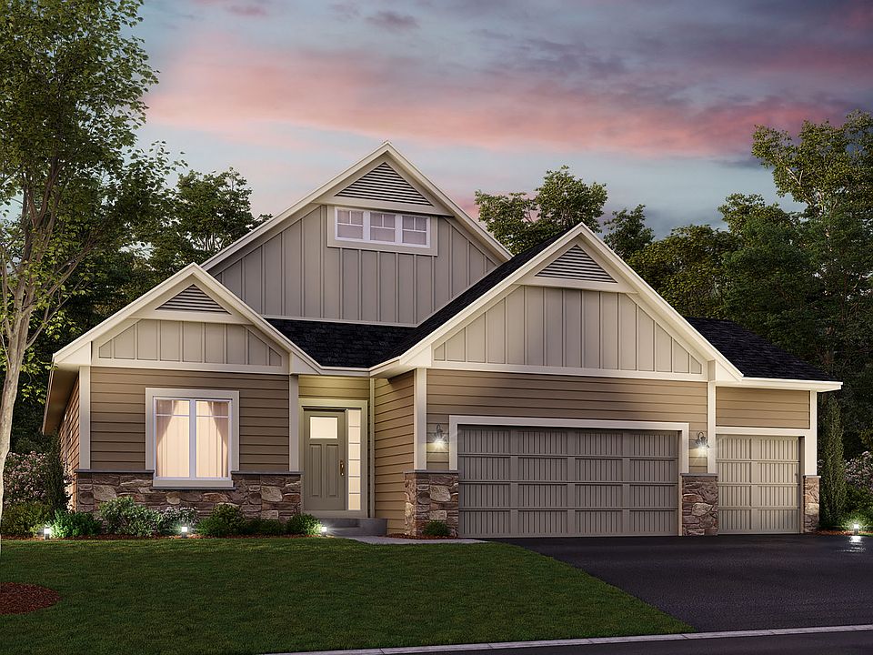 Sycamore Elevation A - Stone 3-Car