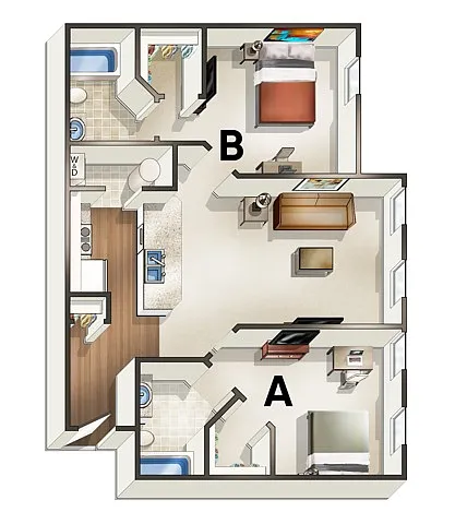 Floor plan B3 Floor Plan (Dauphine)