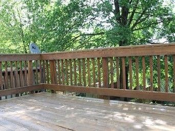 Deck outside kitchen