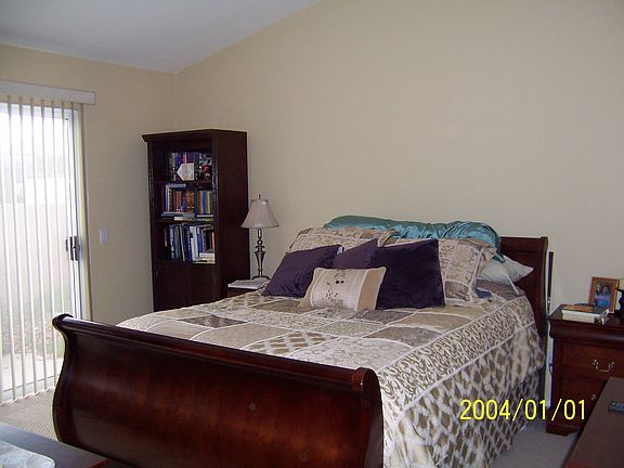 Master bedroom with private patio.