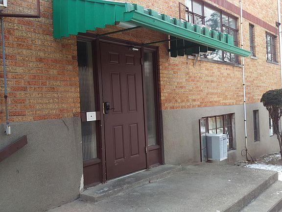 Front door. Secured entry.
