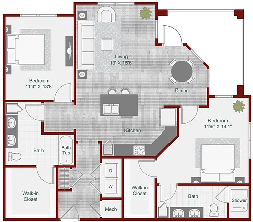 Floor plan B3-2-A