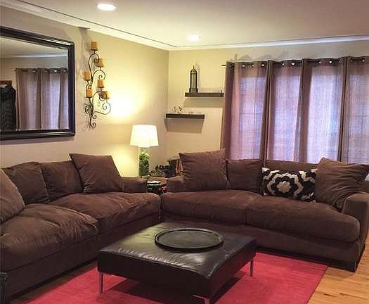 Huge living room with open floor plan