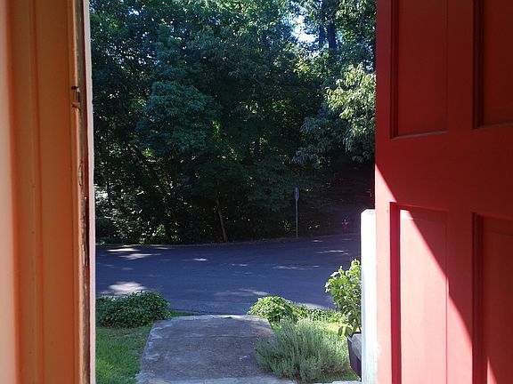 View onto Brown Park through front door