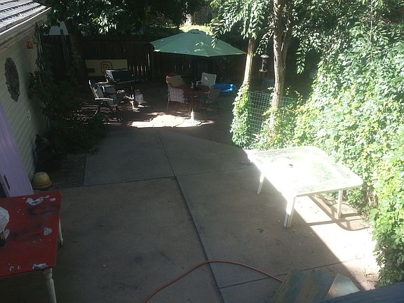 back patio/hot tub area