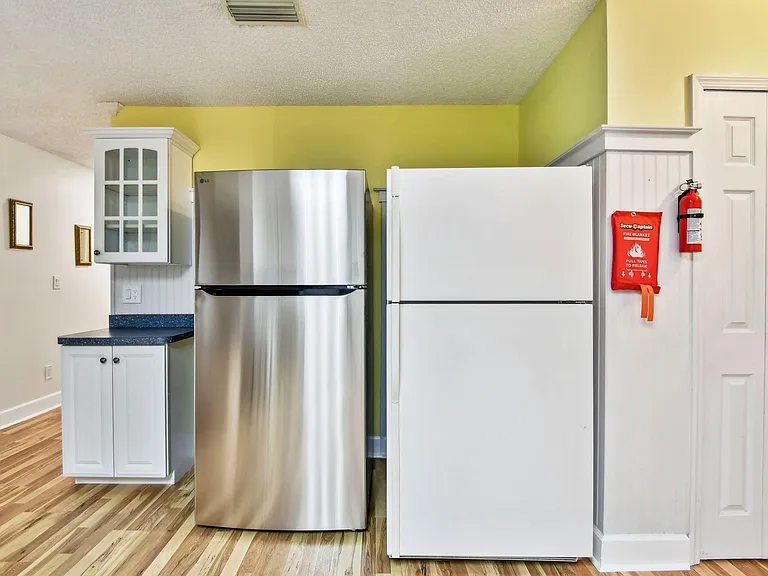 Two refrigerators for everyones food.