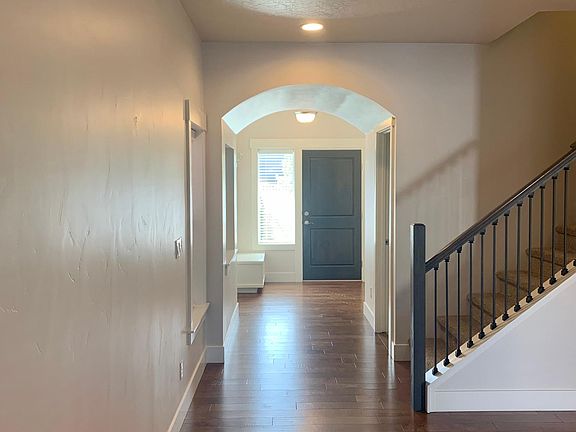 View from family room to front door