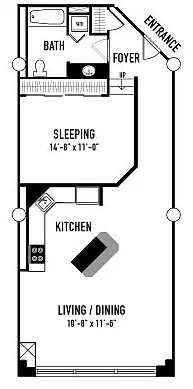Floor plan 1BR A Platform