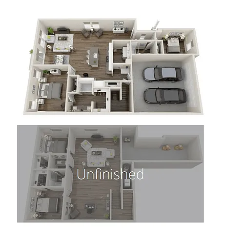 Floor plan Vera (Unfinished Basement)