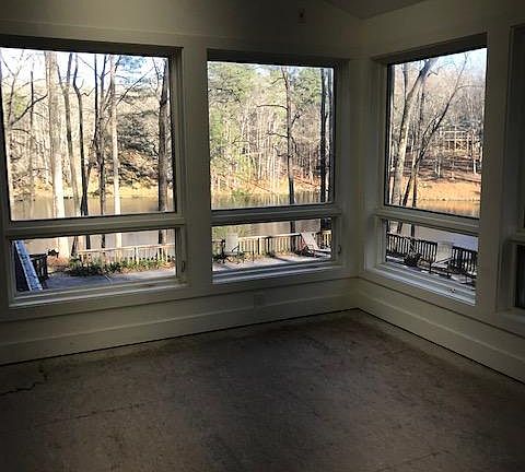 Beautiful views from a wall of windows.