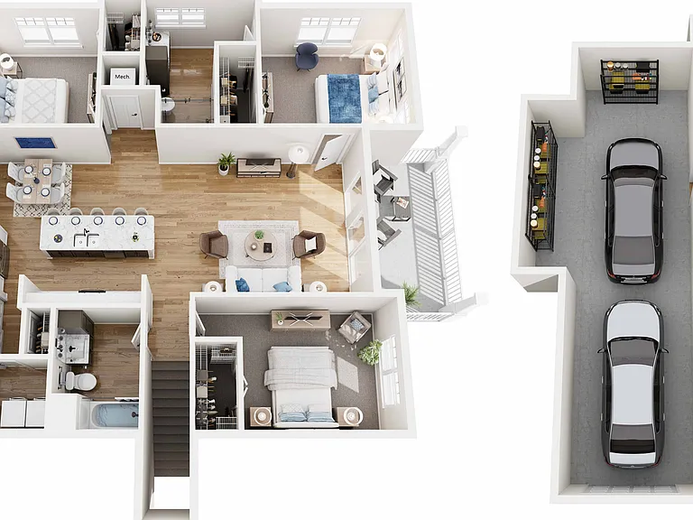 Floor Plan 3B | Seasons at Spring Street | Apartments in Mount Pleasant, WI Floor Plan 3B | Seasons at Spring Street | Apartments in Mount Pleasant, WI