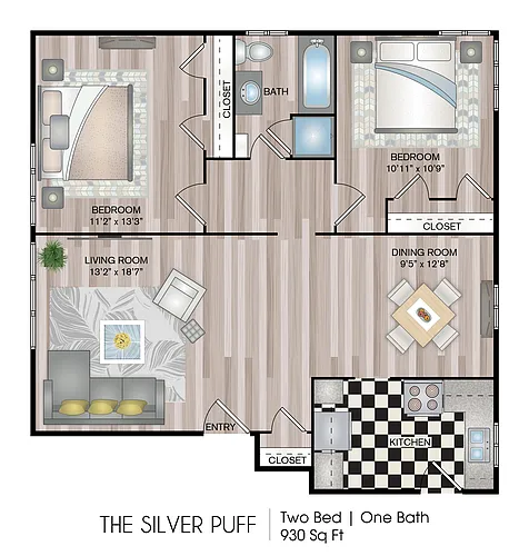 Floor plan The Silver Puff Renovated (Garden)