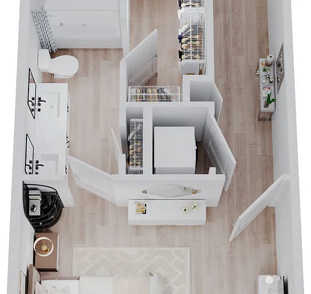 One Bedroom Townhome with Attached Garage