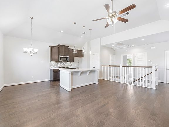 Great room adjacent to kitchen