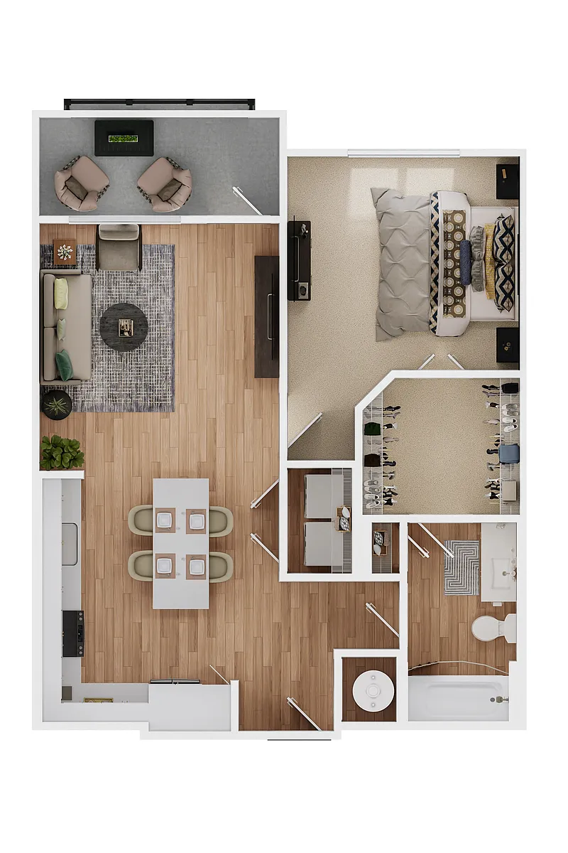 Floor plan 1B-3