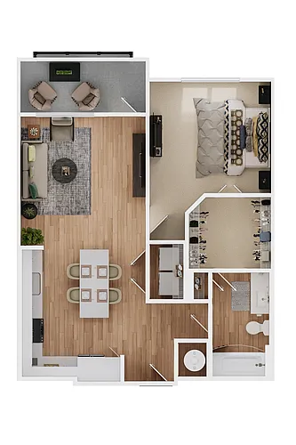 Floor plan 1B-3