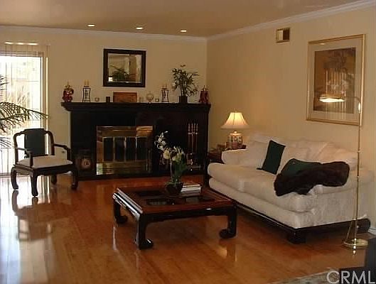 Livingroom with marble fireplace