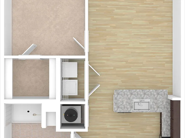 Laurel - 1 Bed, 1 Bath, 683 sq. ft.