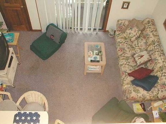 Living viewed from loft