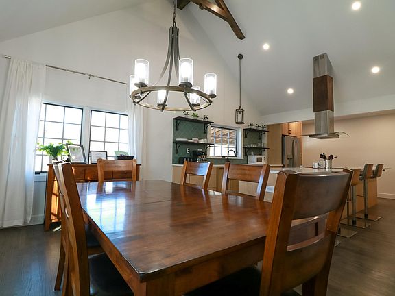 Dining room and kitchen