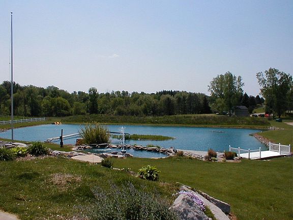 Geothermal system keeps pond warm