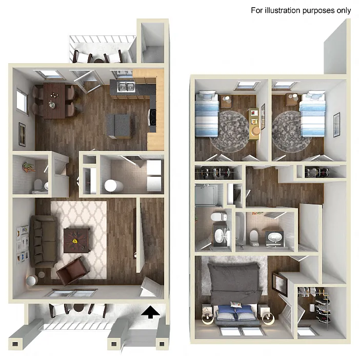 Floor plan 3 Bedroom Townhouse