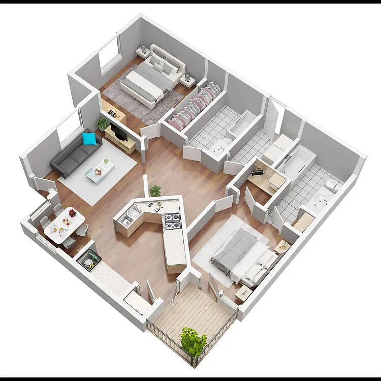 Floor plan B4-GH