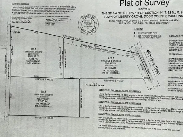Mink River Rd, Ellison Bay, WI 54210