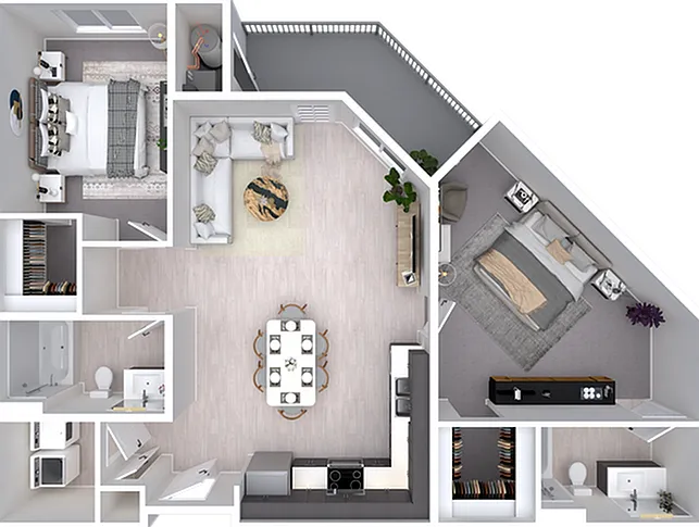 Quartz | 2bd, 2ba - 1,069 sqft. Quartz | 2bd, 2ba - 1,069 sqft.