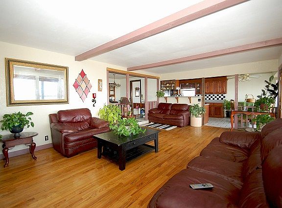 Kitchen opens into the family room.