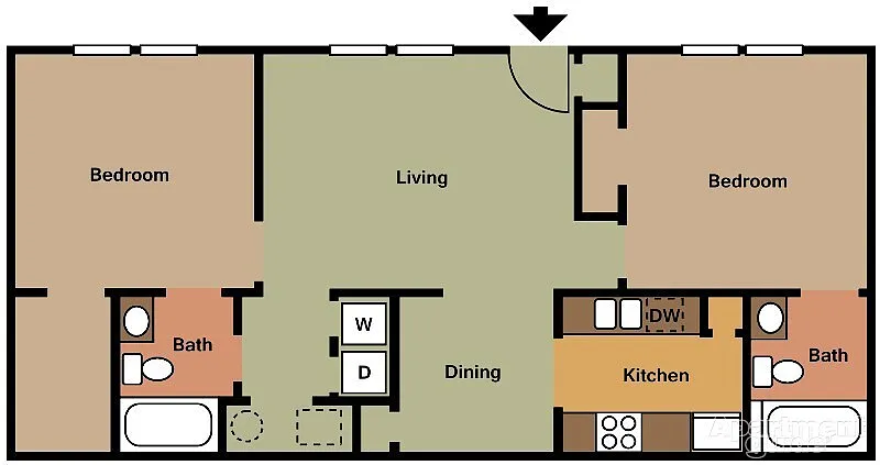 Floor plan Two Bedroom