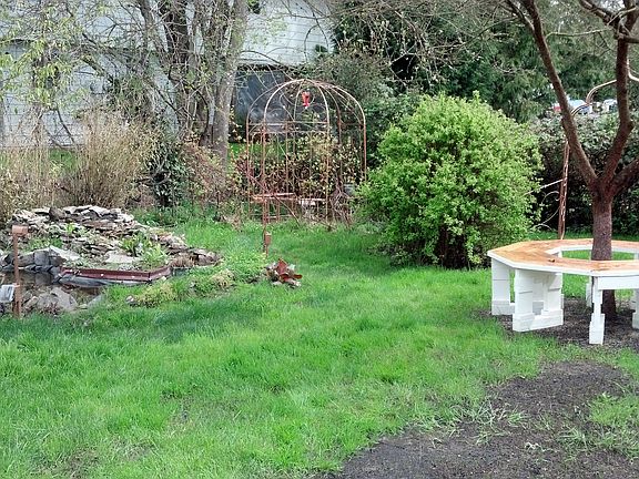 spring view of back yard