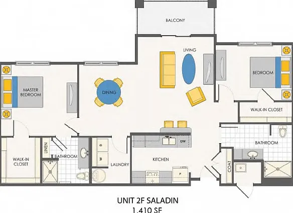 The Saladin | 2 bed / 2 bath The Saladin | 2 bed / 2 bath