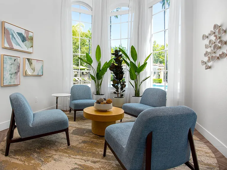 Lounge with multiple seating areas