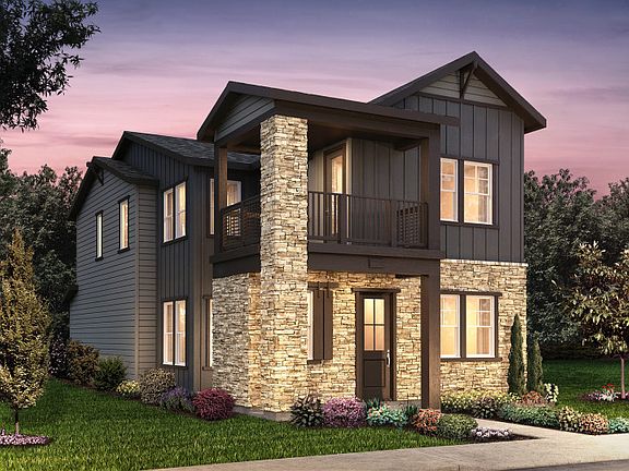 Two to three-story Dunlap plan shown in Elevation C with stunning accents.