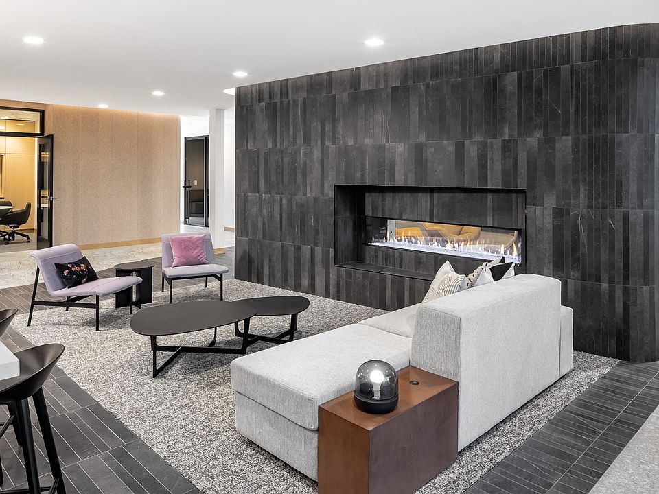 3rd Floor Lounge with kitchen and fireplace