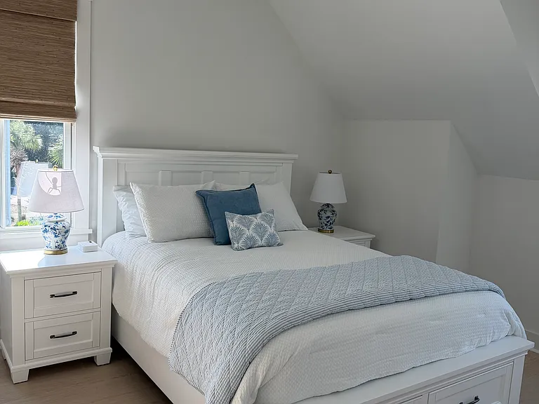 Upstairs bedroom with private bath and large closet