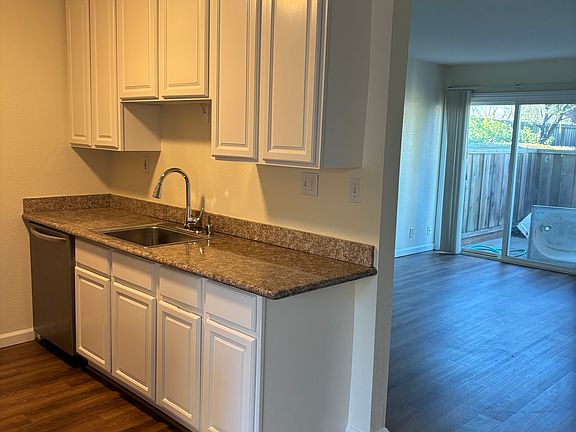 Freshly painted kitchen cabinets