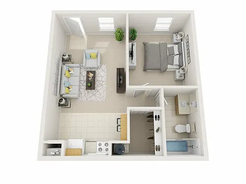 Floor plan 1 Bedroom 1 Bathroom