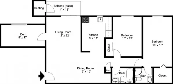 2BD/2BA with Den 2BD/2BA with Den