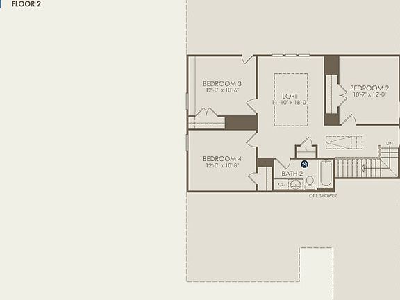 Keller Floor Plan, Quick Move-In Home, Floor 2
